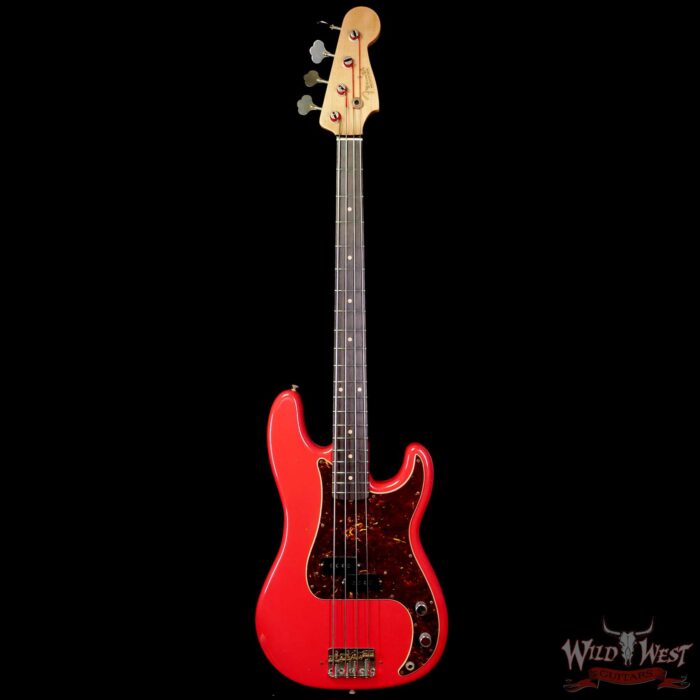 Fender Custom Shop Pino Palladino Signature Precision Bass Rosewood Fingerboard Relic Fiesta Red over Desert Sand 8.45 LBS - Image 2