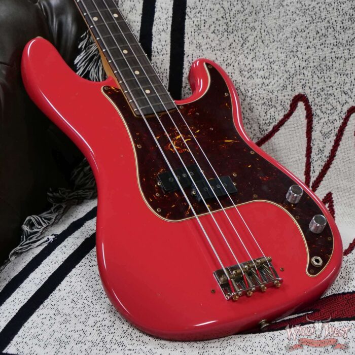 Fender Custom Shop Pino Palladino Signature Precision Bass Rosewood Fingerboard Relic Fiesta Red over Desert Sand 8.45 LBS - Image 8