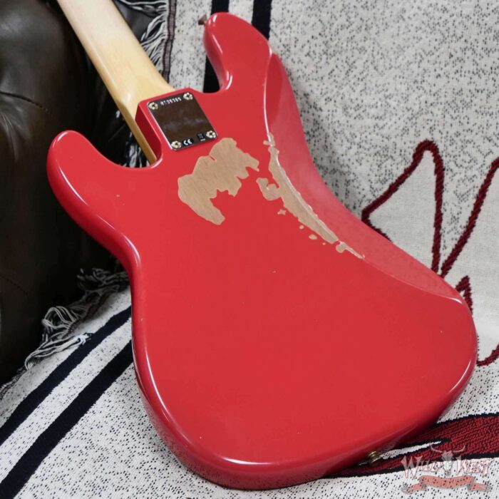 Fender Custom Shop Pino Palladino Signature Precision Bass Rosewood Fingerboard Relic Fiesta Red over Desert Sand 8.45 LBS - Image 12