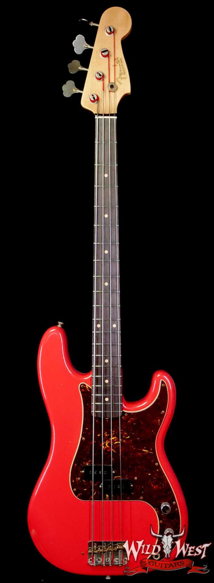 Fender Custom Shop Pino Palladino Signature Precision Bass Rosewood Fingerboard Relic Fiesta Red over Desert Sand 8.45 LBS - Image 1
