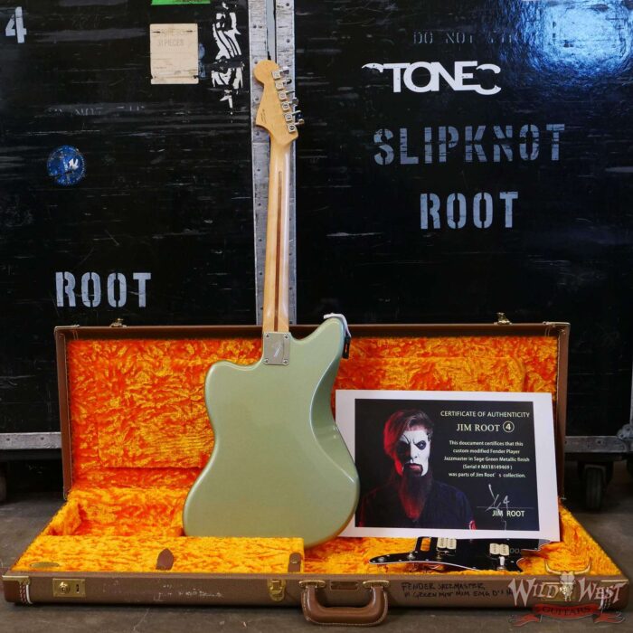 Jim Root Collection Custom Modified 2018 Fender Player Jazzmaster Sage Green Metallic - Image 9