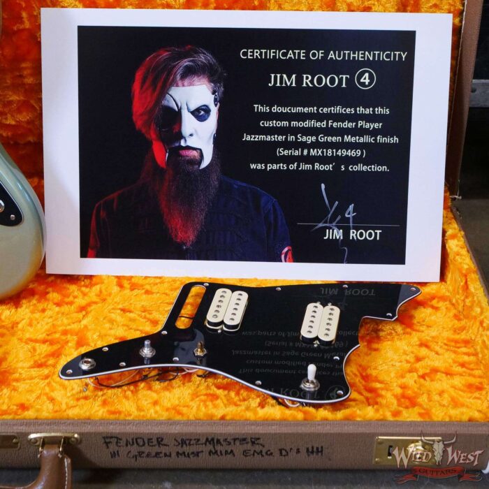 Jim Root Collection Custom Modified 2018 Fender Player Jazzmaster Sage Green Metallic - Image 12