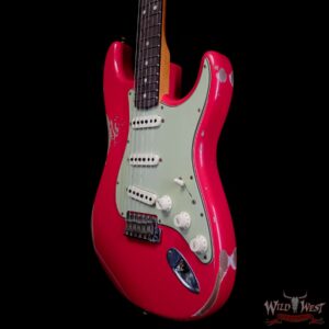 Fender Custom Shop 1962 Stratocaster Hand-Wound Pickups AAA Dark Rosewood Slab Board Relic Fiesta Red 7.70 LBS - Image 2