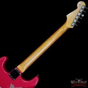 Fender Custom Shop 1962 Stratocaster Hand-Wound Pickups AAA Dark Rosewood Slab Board Relic Fiesta Red 7.70 LBS - Image 5