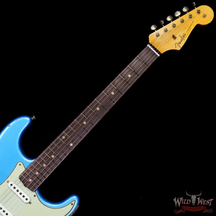 Fender Custom Shop 1962 Stratocaster Hand-Wound Pickups AAA Dark Rosewood Slab Board Heavy Relic Lake Placid Blue 7.90 - Image 4