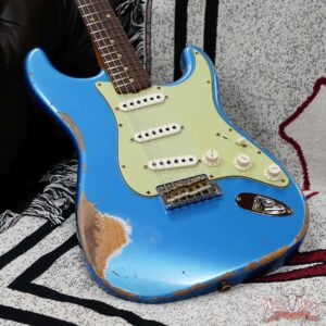 Fender Custom Shop 1962 Stratocaster Hand-Wound Pickups AAA Dark Rosewood Slab Board Heavy Relic Lake Placid Blue 7.90 - Image 7