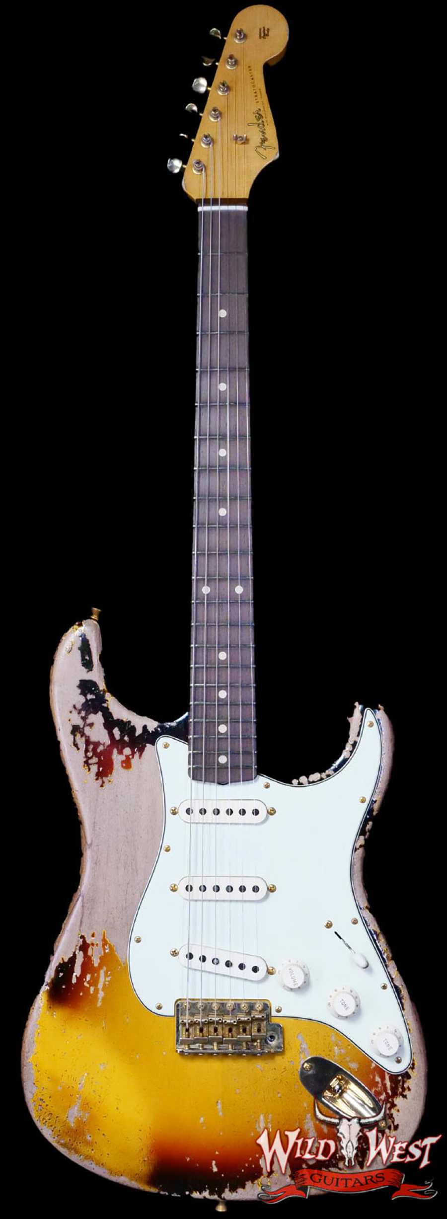 fender-r127978-main-2__wwg_large.jpg Fender Custom Shop Wild West Guitars 25th Anniversary 1960 Stratocaster Madagascar Rosewood Fretboard Heavy Relic 3 Tone Sunburst 7.65 LBS - Image 1