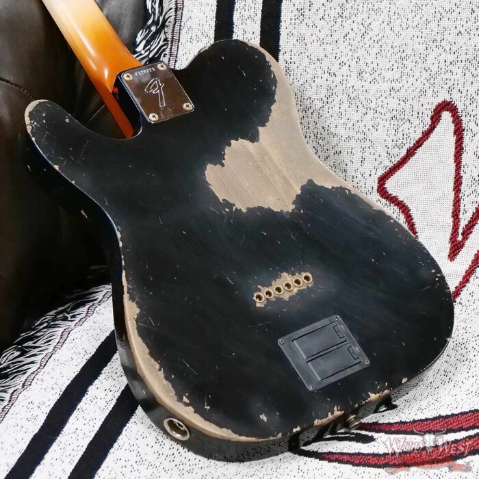 Fender Custom Shop Levi Perry Masterbuilt Custom Fuzz Brain ‘67 Telecaster Heavy Relic Aged Black with Hand Painted Artworks 7.00 LBS - Image 14