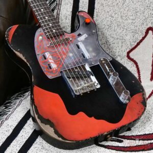 Fender Custom Shop Levi Perry Masterbuilt Custom Fuzz Brain ‘67 Telecaster Heavy Relic Aged Black with Hand Painted Artworks 7.00 LBS - Image 8