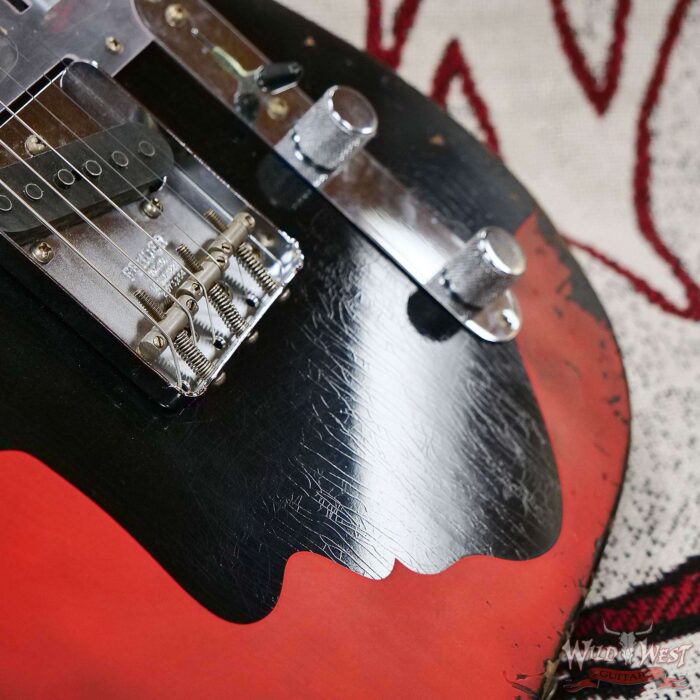 Fender Custom Shop Levi Perry Masterbuilt Custom Fuzz Brain ‘67 Telecaster Heavy Relic Aged Black with Hand Painted Artworks 7.00 LBS - Image 9