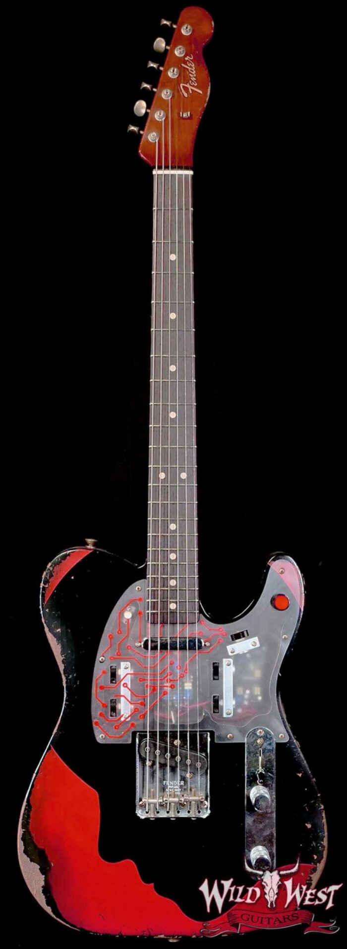 Fender Custom Shop Levi Perry Masterbuilt Custom Fuzz Brain ‘67 Telecaster Heavy Relic Aged Black with Hand Painted Artworks 7.00 LBS - Image 1