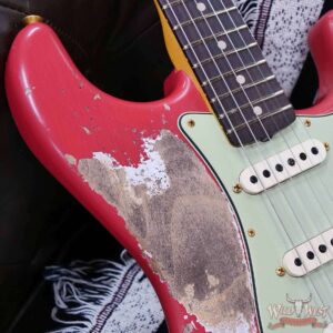 Fender Custom Shop Wild West Guitars 25th Anniversary 1960 Stratocaster Madagascar Rosewood Fretboard Heavy Relic Fiesta Red 7.65 LBS - Image 9