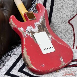 Fender Custom Shop Wild West Guitars 25th Anniversary 1960 Stratocaster Madagascar Rosewood Fretboard Heavy Relic Fiesta Red 7.65 LBS - Image 13