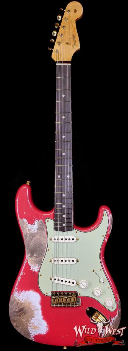 Fender Custom Shop Wild West Guitars 25th Anniversary 1960 Stratocaster Madagascar Rosewood Fretboard Heavy Relic Fiesta Red 7.65 LBS