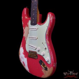 Fender Custom Shop Wild West Guitars 25th Anniversary 1960 Stratocaster Madagascar Rosewood Fretboard Heavy Relic Fiesta Red 7.25 LBS - Image 2