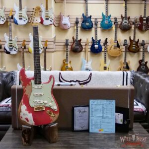 Fender Custom Shop Wild West Guitars 25th Anniversary 1960 Stratocaster Madagascar Rosewood Fretboard Heavy Relic Fiesta Red 7.25 LBS - Image 6