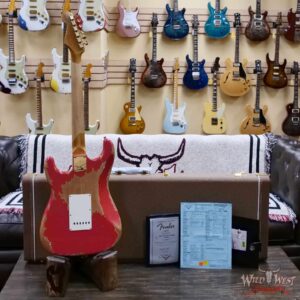 Fender Custom Shop Wild West Guitars 25th Anniversary 1960 Stratocaster Madagascar Rosewood Fretboard Heavy Relic Fiesta Red 7.25 LBS - Image 9