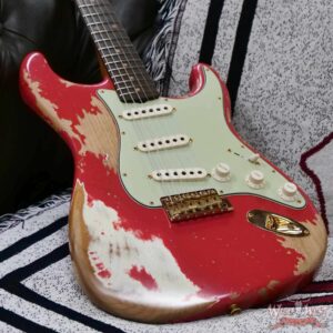 Fender Custom Shop Wild West Guitars 25th Anniversary 1960 Stratocaster Madagascar Rosewood Fretboard Heavy Relic Fiesta Red 7.25 LBS - Image 8