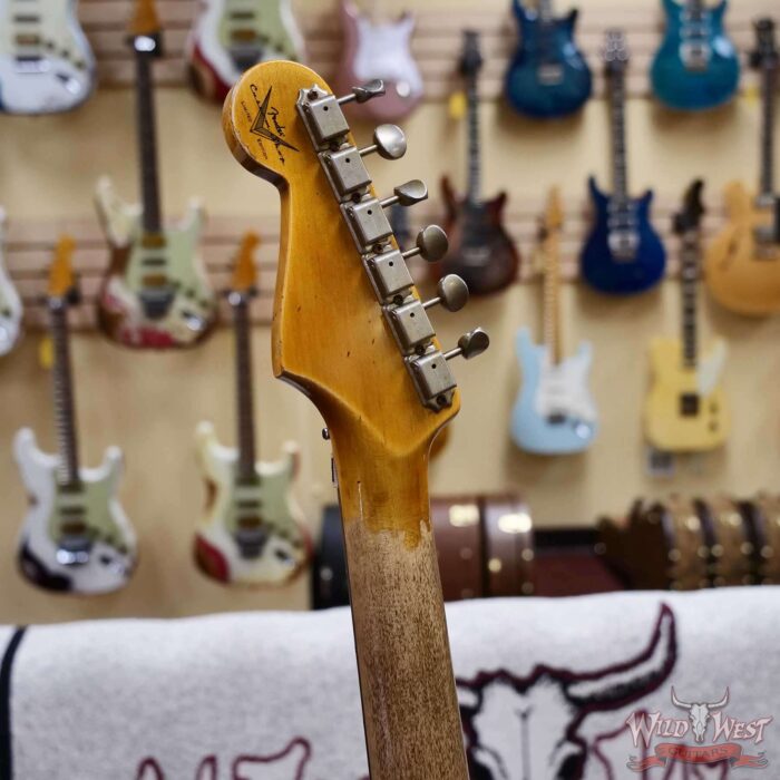 Fender Custom Shop Wild West Pink Lightning Stratocaster HSS Floyd Rose Rosewood Board 22 Frets Heavy Relic Lipstick Pink Metallic 8.20 LBS - Image 13