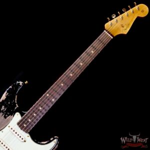 Fender Custom Shop Wild West Guitars 25th Anniversary 1960 Stratocaster Madagascar Rosewood Fretboard Heavy Relic Black 7.65 LBS - Image 4