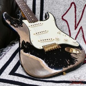 Fender Custom Shop Wild West Guitars 25th Anniversary 1960 Stratocaster Madagascar Rosewood Fretboard Heavy Relic Black 7.65 LBS - Image 8