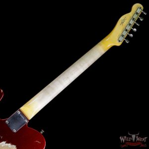 2013 Fender Custom Shop 1963 Telecaster Heavy Relic with Dirty Neck Rosewood Fingerboard Candy Apple Red - Image 13