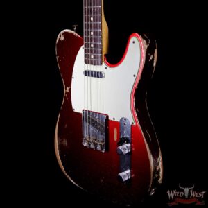 2013 Fender Custom Shop 1963 Telecaster Heavy Relic with Dirty Neck Rosewood Fingerboard Candy Apple Red - Image 2
