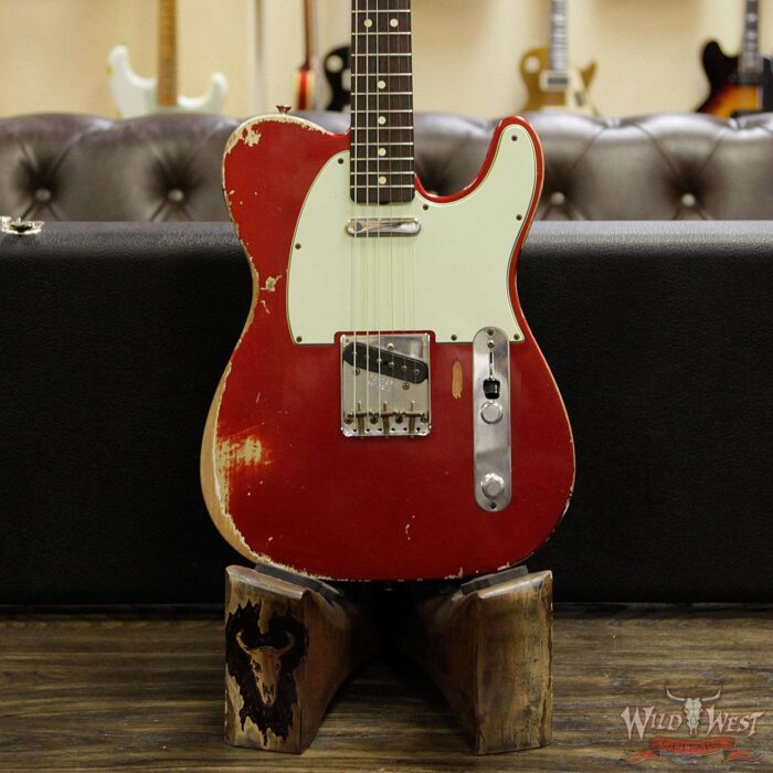2013 Fender Custom Shop 1963 Telecaster Heavy Relic with Dirty Neck Rosewood Fingerboard Candy Apple Red - Image 11