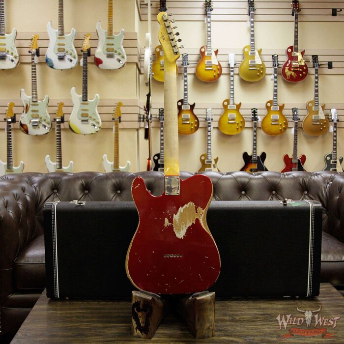 2013 Fender Custom Shop 1963 Telecaster Heavy Relic with Dirty Neck Rosewood Fingerboard Candy Apple Red - Image 16