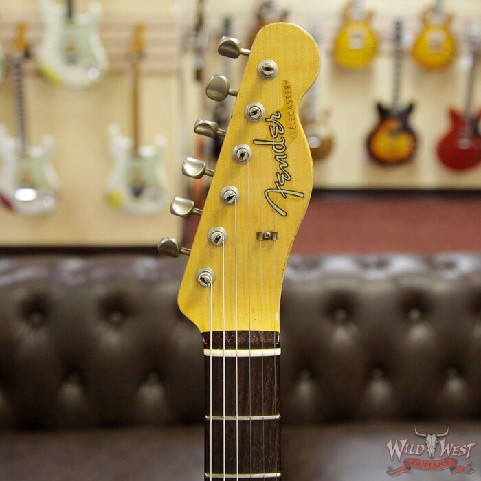 2013 Fender Custom Shop 1963 Telecaster Heavy Relic with Dirty Neck Rosewood Fingerboard Candy Apple Red - Image 10
