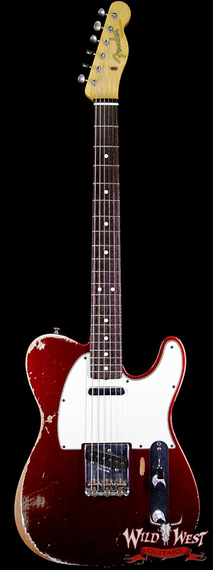 2013 Fender Custom Shop 1963 Telecaster Heavy Relic with Dirty Neck Rosewood Fingerboard Candy Apple Red - Image 1