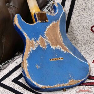 Fender Custom Shop Wild West Guitars 25th Anniversary 1960 Stratocaster Hardtail Madagascar Rosewood Fretboard Heavy Relic Lake Placid Blue 6.60 LBS - Image 13