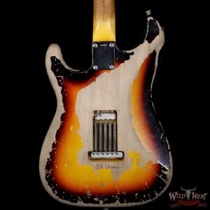 Fender Custom Shop Limited Edition John Cruz Masterbuilt Stevie Ray Vaughan Stratocaster Aged 3 Tone Sunburst - Image 3