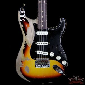 Fender Custom Shop Limited Edition John Cruz Masterbuilt Stevie Ray Vaughan Stratocaster Aged 3 Tone Sunburst - Image 2