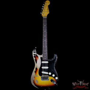 Fender Custom Shop Limited Edition John Cruz Masterbuilt Stevie Ray Vaughan Stratocaster Aged 3 Tone Sunburst - Image 4
