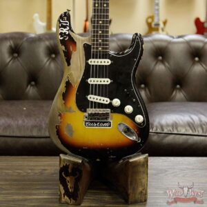 Fender Custom Shop Limited Edition John Cruz Masterbuilt Stevie Ray Vaughan Stratocaster Aged 3 Tone Sunburst - Image 8