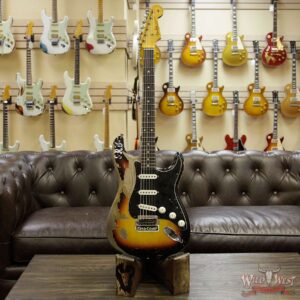Fender Custom Shop Limited Edition John Cruz Masterbuilt Stevie Ray Vaughan Stratocaster Aged 3 Tone Sunburst - Image 9