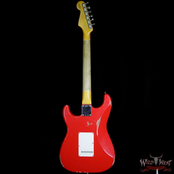 Fender Custom Shop 1961 Stratocaster Relic HSH Rosewood Fingerboard Hot Rod Red - Image 7