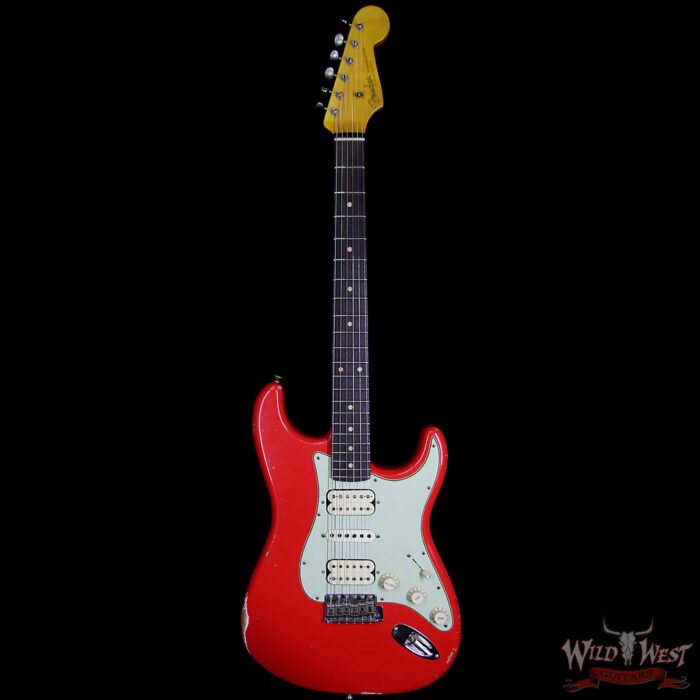 Fender Custom Shop 1961 Stratocaster Relic HSH Rosewood Fingerboard Hot Rod Red - Image 6