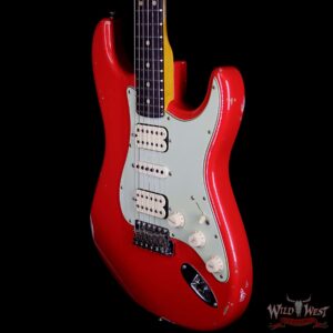 Fender Custom Shop 1961 Stratocaster Relic HSH Rosewood Fingerboard Hot Rod Red - Image 2