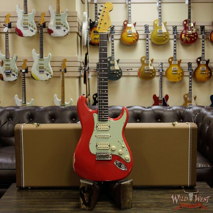 Fender Custom Shop 1961 Stratocaster Relic HSH Rosewood Fingerboard Hot Rod Red - Image 12