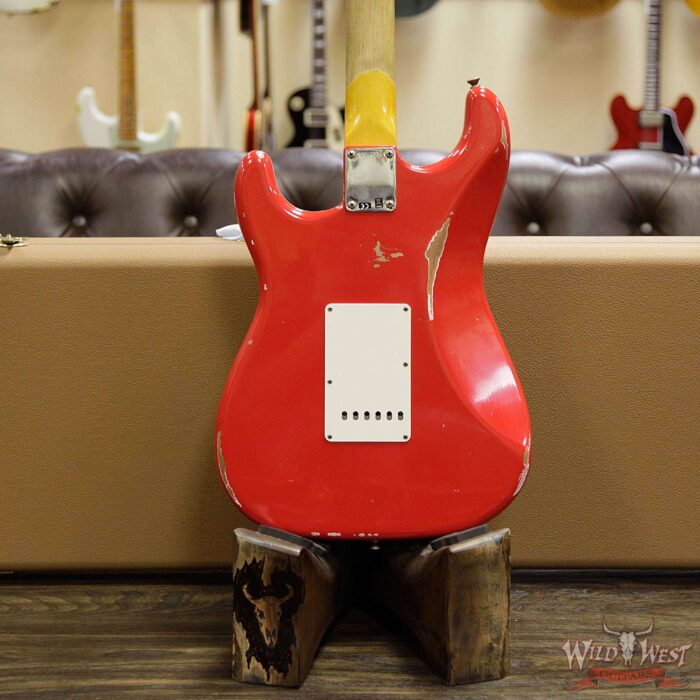 Fender Custom Shop 1961 Stratocaster Relic HSH Rosewood Fingerboard Hot Rod Red - Image 15
