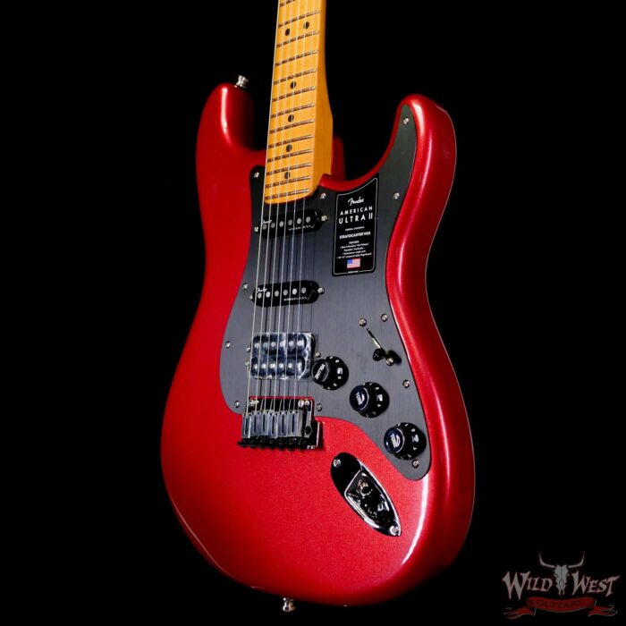 Fender American Ultra II Stratocaster HSS Maple Fingerboard Sinister Red 7.85 LBS - Image 2