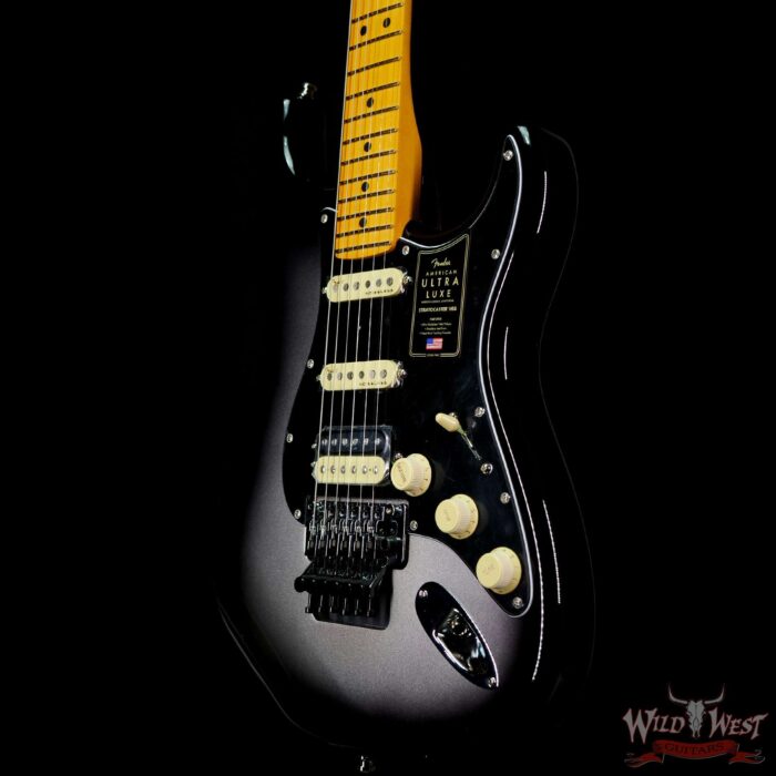 Fender American Ultra Luxe Stratocaster Floyd Rose HSS Maple Fingerboard Silverburst - Image 2