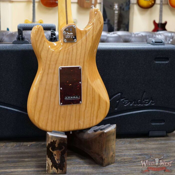 Fender American Ultra Stratocaster HSS Ash Body Rosewood Fingerboard Aged Natural - Image 10