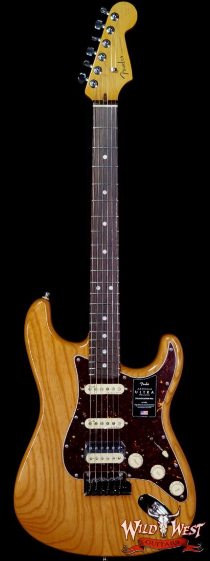 Fender American Ultra Stratocaster HSS Ash Body Rosewood Fingerboard Aged Natural
