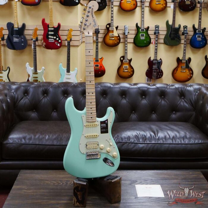 Fender American Performer Stratocaster HSS Maple Fingerboard Satin Surf Green - Image 5