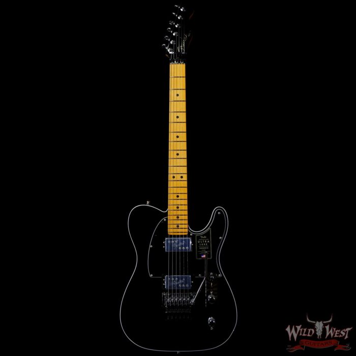Fender American Ultra Luxe Telecaster Floyd Rose HH Maple Fingerboard Mystic Black - Image 3