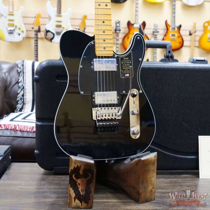 Fender American Ultra Luxe Telecaster Floyd Rose HH Maple Fingerboard Mystic Black - Image 6