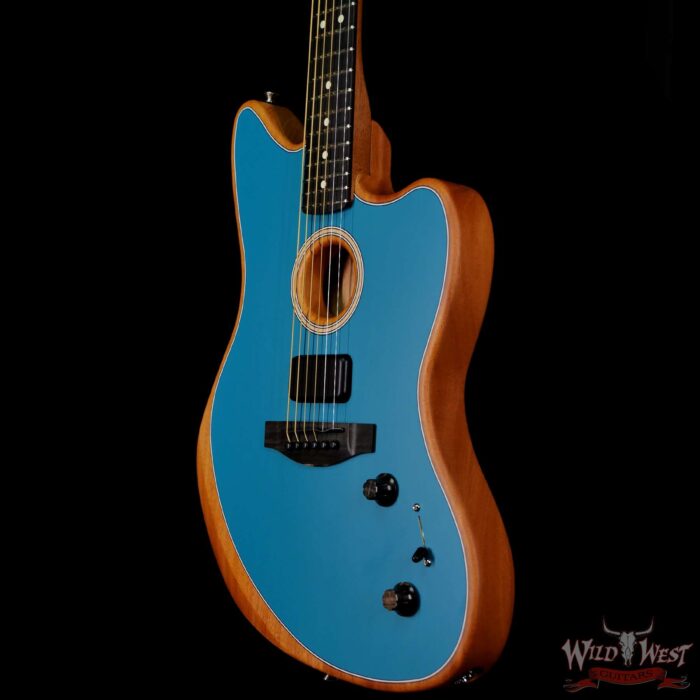 Fender American Acoustasonic Jazzmaster Ebony Fingerboard Ocean Turquoise - Image 2